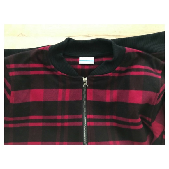 Columbia Red and Black Plaid Full-Zip Up Jacket - Picture 7 of 8